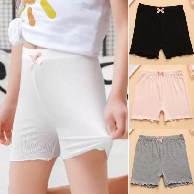 Kids Girls Teenager Safety Under Skirt Shorts Underwear Underpants Clothes 3-14T