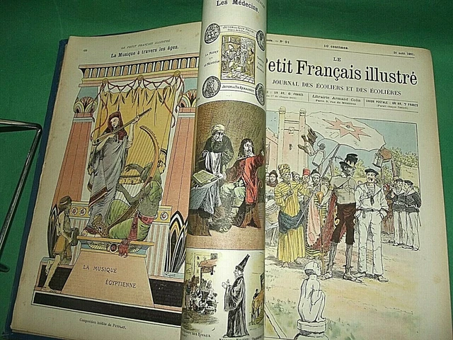 RELIURE  le  PETIT  FRANÇAIS  ILLUSTRE  " Les MATHURINS du BAYARD  1901 1902