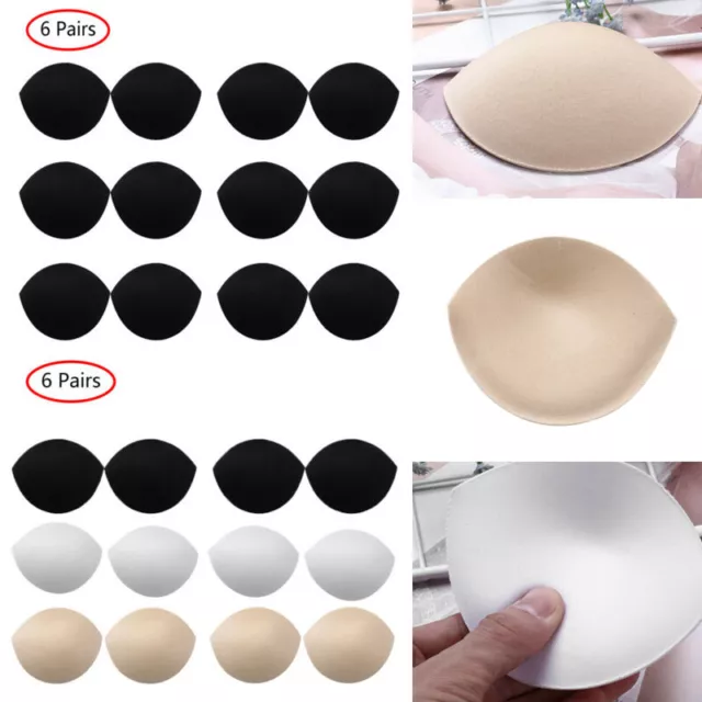 6 Pairs Bra Pads Insert Push Up Breast Pads Chest Enhancer for Sports Bra Bikini