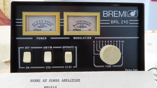 BREMI BRL 210 Base 240V Cb Ham Radio 26-30 Mhz Am Fm Ssb Cw Rf Power ...