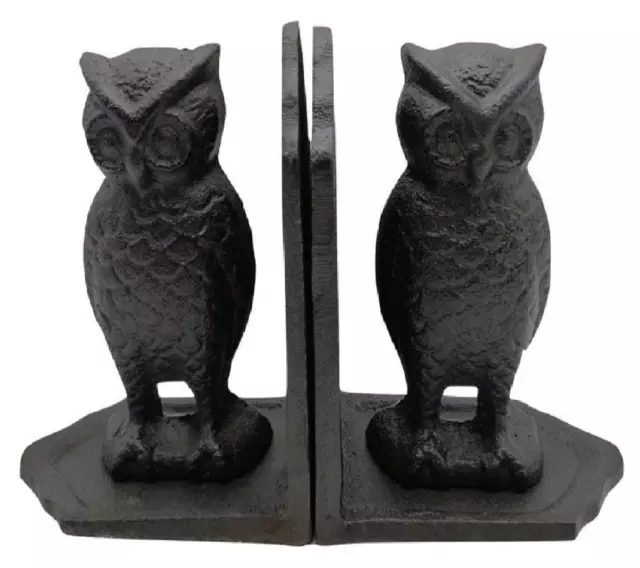 Comfy Hour Antique and Vintage Animal Collection Cast Iron Set of 2 Owls Bookend