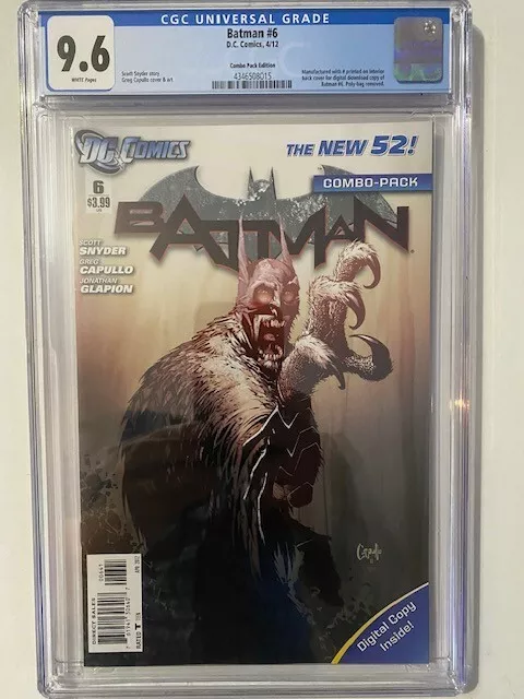 DC New 52 BATMAN #6 CGC 9.6 NM+ COMBO PACK VARIANT 1st Appearance COURT OF OWLS