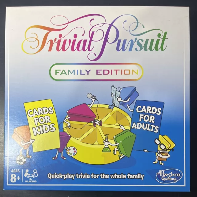 Hasbro Gaming Trivial Pursuit Family Edition Board Game Complete