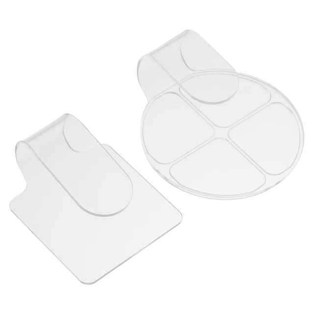 2 Pcs Kunstpaletten Aus Acryl Klare Foundation-Palette Mischen Maniküre