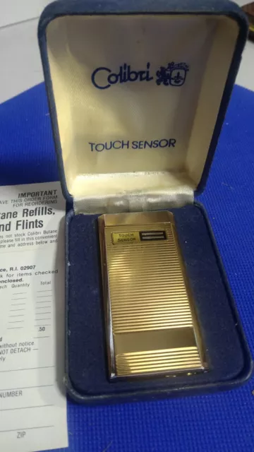 Vintage Colibri Touch Sensor Lighter. Boxed Fully Working. Superb.