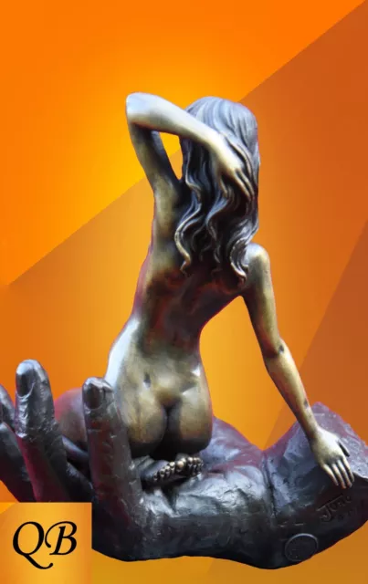 Bronze Figurine Art Deco Sculpture Statue Hot Cast Erotic Nude Lady Naked Figure