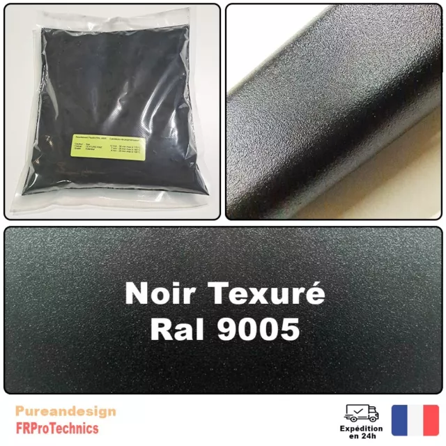 Peinture poudre de thermolaquage 1 Kg RAL 9005 Noir texturé - Powder coating