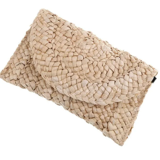 Bohemia Handmade Rattan Woven Handbag Straw Knitted Messenger Bag Summer Beach