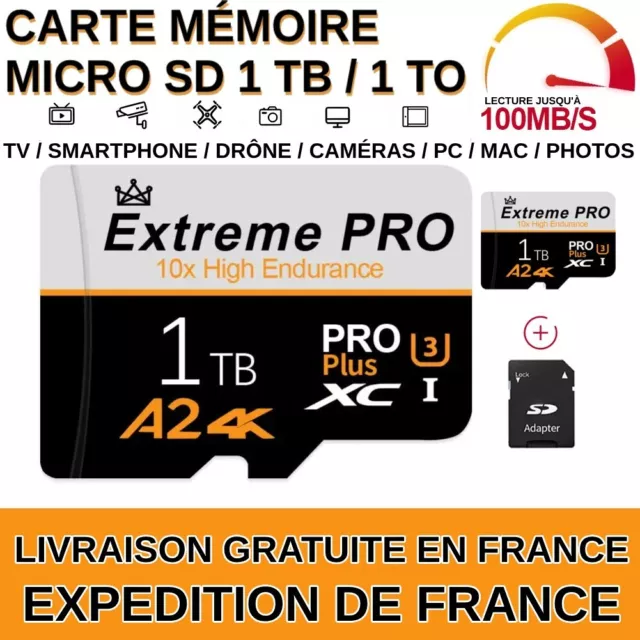 Carte mémoire micro SD Extreme PRO 1 To - smartphone - LIVRAISON SUIVIE GRATUITE