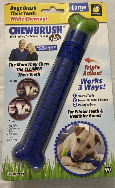 As Seen On Tv BulbHead Large Chewbrush Self-Brushing Toothbrush For Dogs