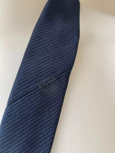 Tommy Hilfiger cravatta 100% seta  colore blu/nero made in USA 3