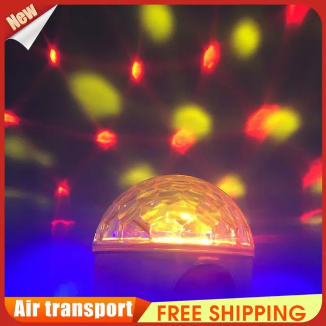 Rotating LED Night Lamp USB Disco Stage Party Ball Colorful Light (Yellow) *Z