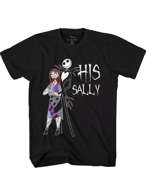 New Disney Nightmare Before Christmas  His Sally Couples Adult T-Shirt Medium