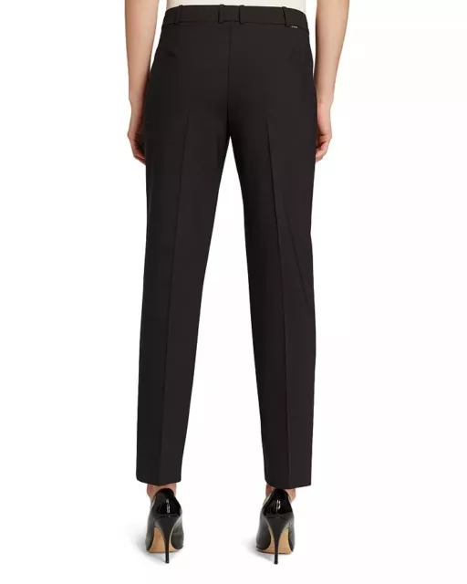 Hugo Boss Tiluna Fundamental Straight Wool Black Pants SZ 6 NEW Retail $248 2