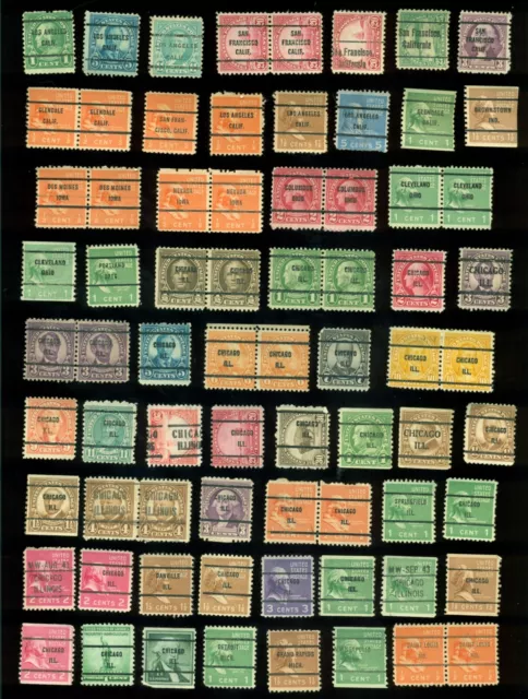 US Stamps, Collection Lot, Precancels
