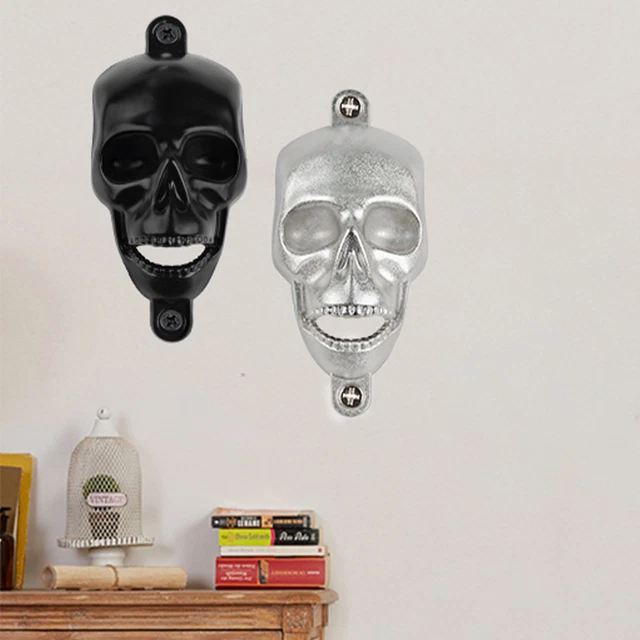 Rustic Western Horned Cow Skull Skeleton Wall Mounted Soda Beer Bottle Opener