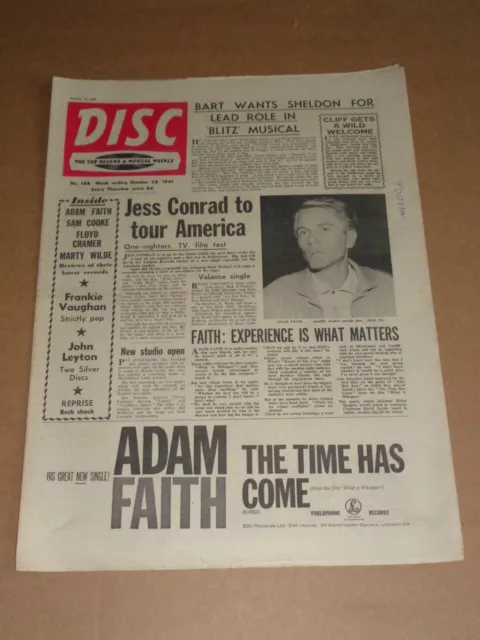 Disc - October 28 1961 Adam Faith cover (John Leyton/Frankie Vaughan)