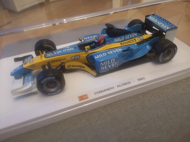 F1 Renault R23 Fernando Alonso Monaco GP 2003 1/18 + Figurine