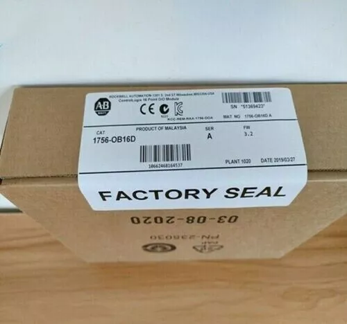 New Factory Sealed AB 1756-OB16D /A ControlLogix PLC Output Module 1756-OB16D