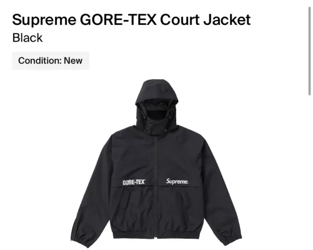 Supreme gore tex court jacket top