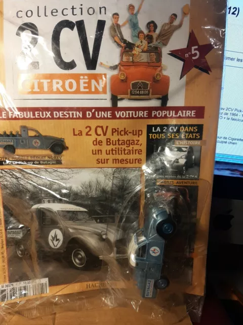 CITROËN 2CV  butagaz  1/43 Hachette avec boite norev - blister neuf n°5