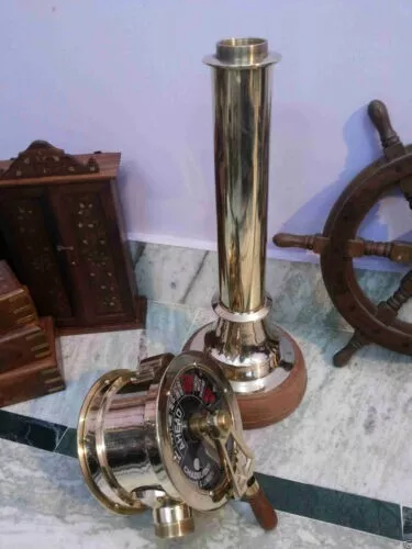 Brass Ship's Engine Order Telegraph Vintage Maritime Collectible Decorative