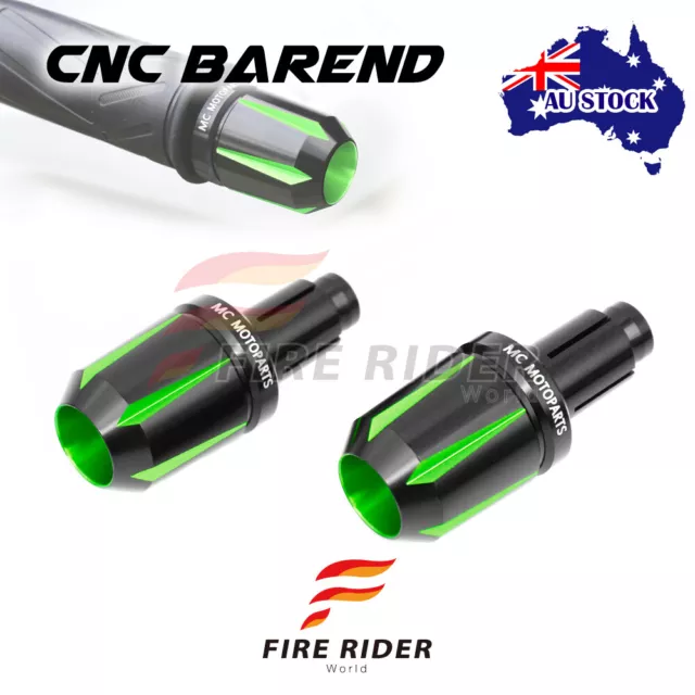 For Honda CBR1000RR FIREBLADE ABS 15-21 CNC Billet Green MC Tforce Bar Ends AU