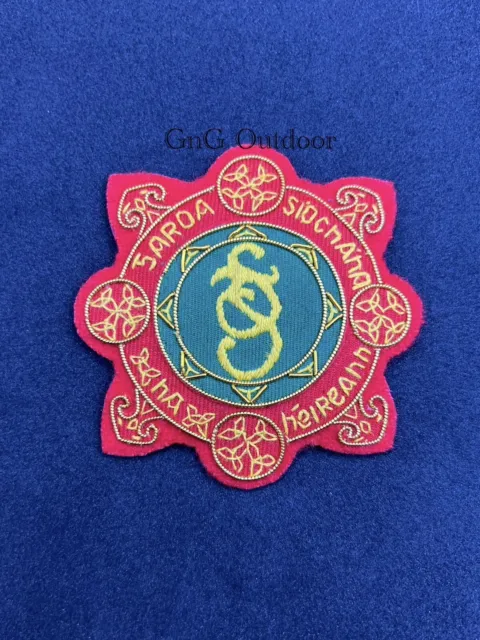 Garda Siochana Cap Badge Irish Police Embroidered Bullion Wire Replica Hat Badge