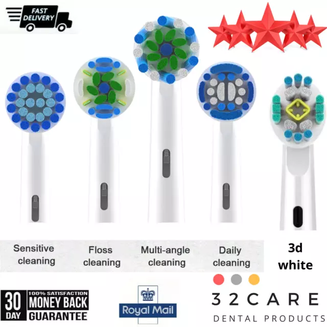 ELECTRIC TOOTHBRUSH HEADS Compatible ORAL B Braun Multiple Models