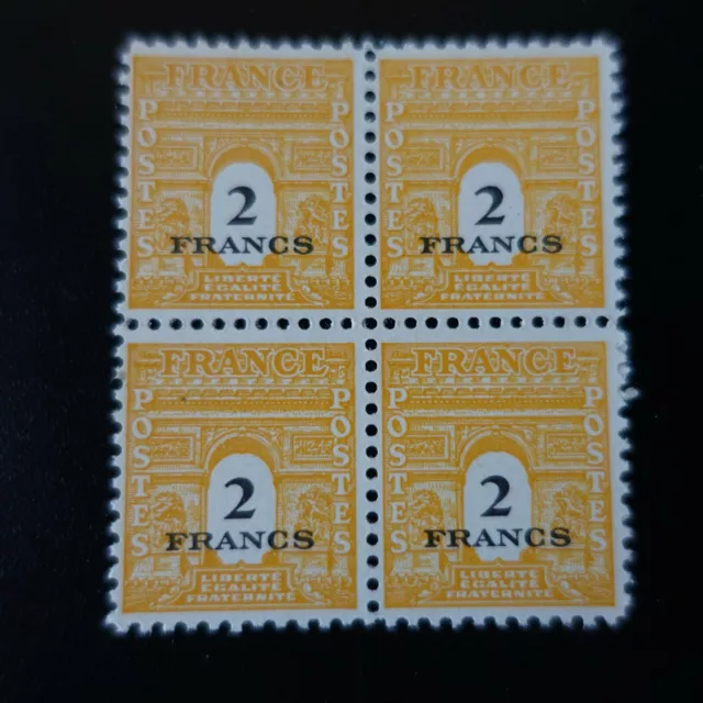 France Timbre Type Arc De Triomphe N°709 Bloc De 4 Neuf ** Luxe Mnh