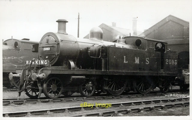 PHOTO 6X4 RAILWAY Steam Engine 2093 LMS 4-4-2 Tank LTSR unknown shed ...