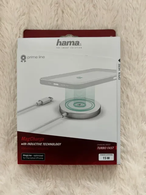 Hama FC15 15W Wireless Magnetic Fast Mag Charger for Apple iPhone 12 13 14/USB-C