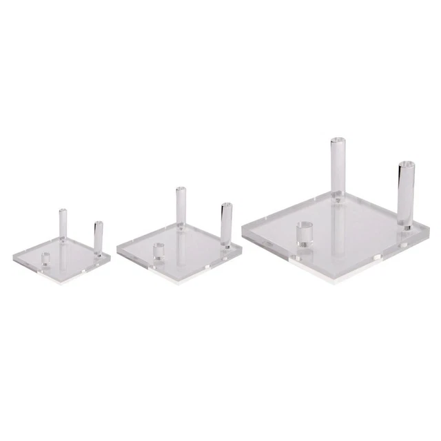 Support Métal Pour Minéraux, Fossiles - Présentoir De Collection Noir, Or, Argent - 5x5x3,5 Cm - 11