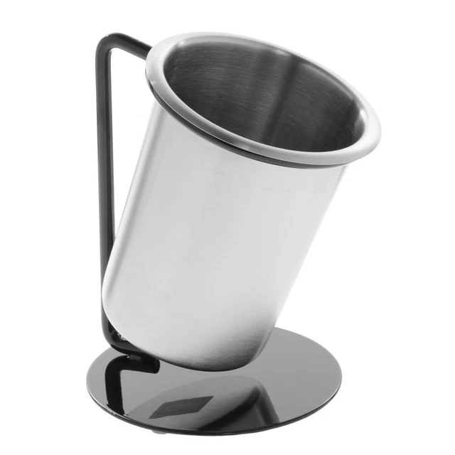 Cal-Mil Single Ring Black Metal Condiment & Utensil Holder - 6"L x 6"W x 6"H