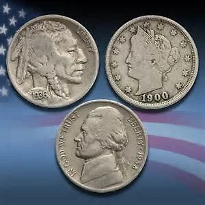 Set of 3 - Nickel Type Set Buffalo Liberty Jefferson War