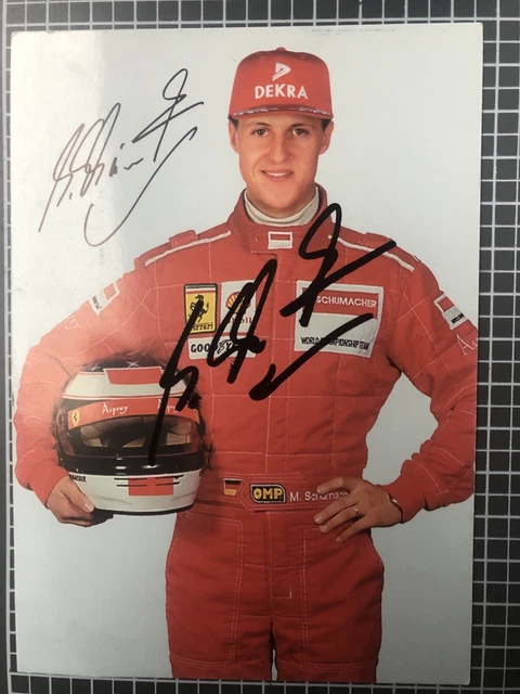 ORIGINAL SIGNED AUTOGRAPH Card by Michael Schumacher £157.33 - PicClick UK