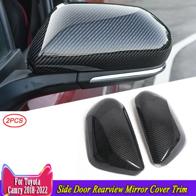 For TOYOTA CAMRY 2018-2023 Carbon Fiber ABS Side Door Rearview Mirror Cover Trim