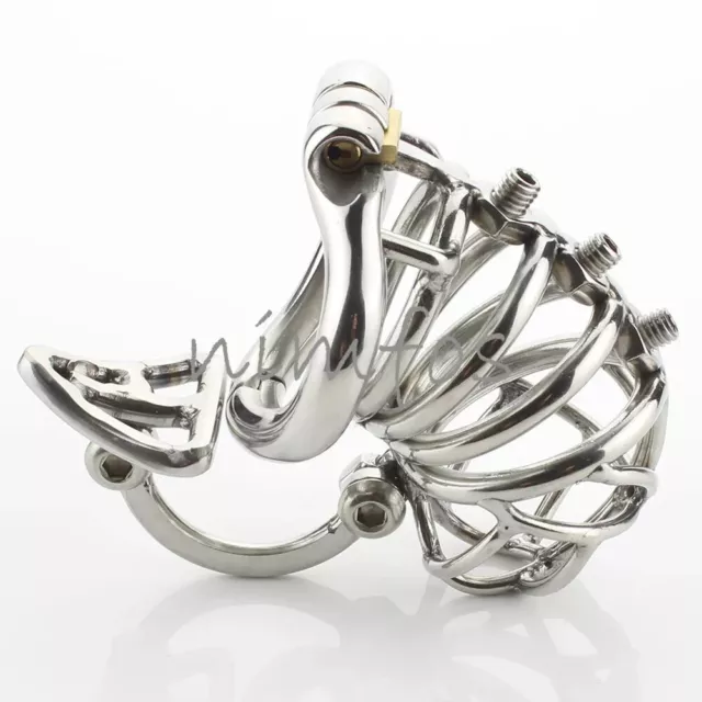 Male Chastity Device Design Ring Stainless Steel Small Cage with Arc-Shaped
