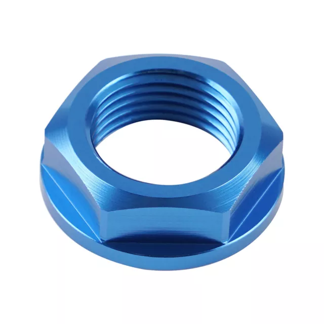 CNC Front Axle Bolt Wheel Nut M18 Blue For Yamaha YZ250F YZ450F YZ250FX YZ450FX