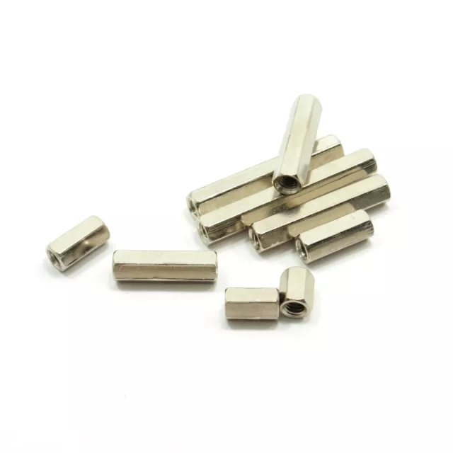 Hex M4 Female Pillar Standoff Hexagonal Nickel Spacer Support 4mm Thread Female