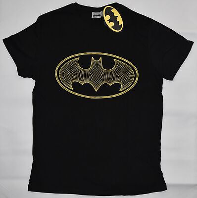 Primark Batman MENS T SHIRT DC Comics Black & Yellow NEW UK Sizes XS - XXL