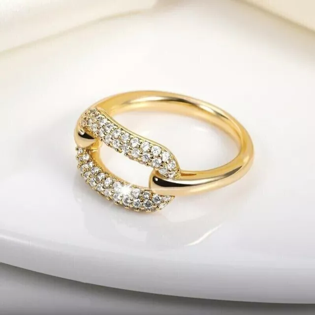 1.50Ct Round Cut Lab Created Diamond Women's Wedding Ring 14K Yellow Gold Plated