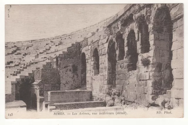 Cpa 30 - Nimes : Les Arènes - Vue De L'intérieur (Gard) Écrite