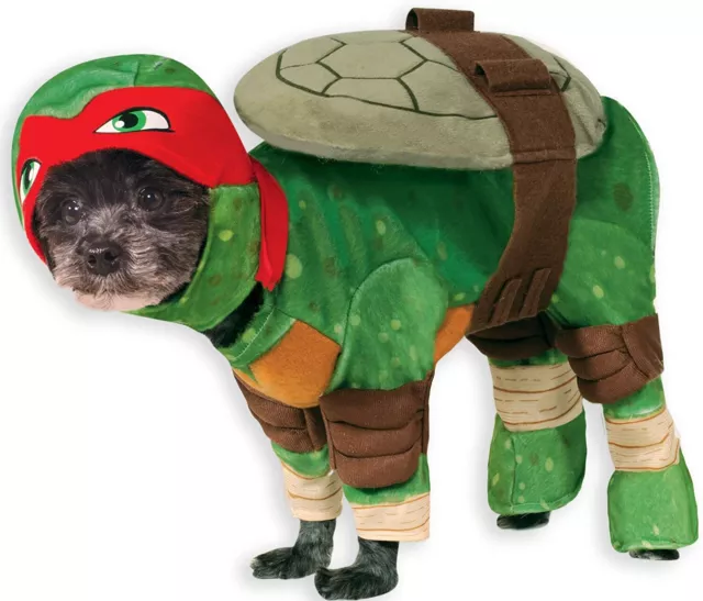 New TEENAGE MUTANT NINJA TURTLES Raphael DOG COSTUME Rubie's Fun Pet TMNT Outfit