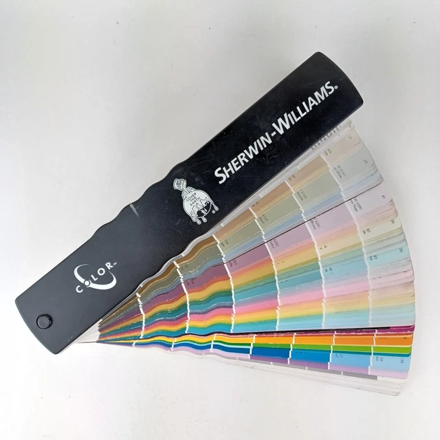 SHERWINWILLIAMS COLOR FAN Paint Swatches Samples Deck Book Chips 2001