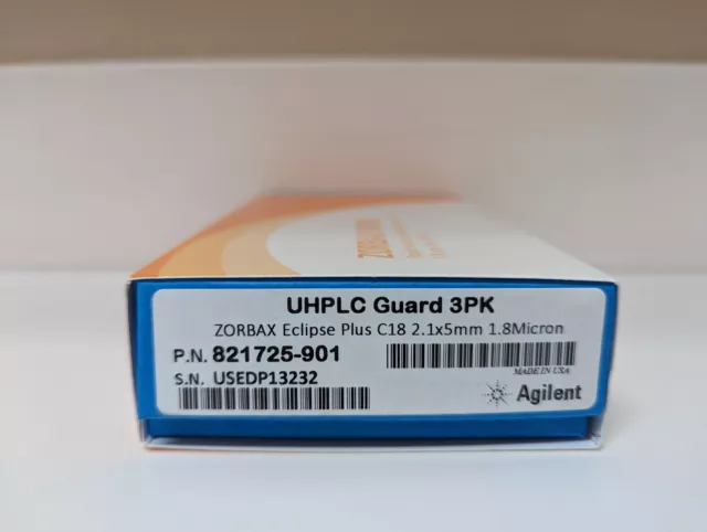 Agilent Zorbax Eclipse Plus C18 2.1x5mm 1.8 Micron UHPLC Guard 3PK 821725-901 