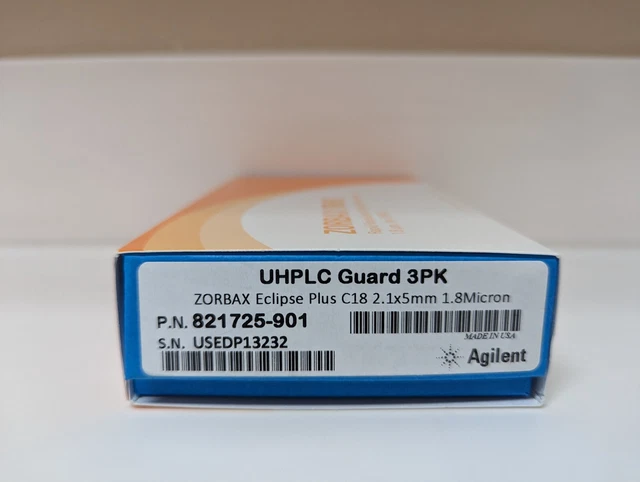 Agilent Zorbax Eclipse Plus C18 2.1x5mm 1.8 Micron UHPLC Guard 3PK 821725-901 