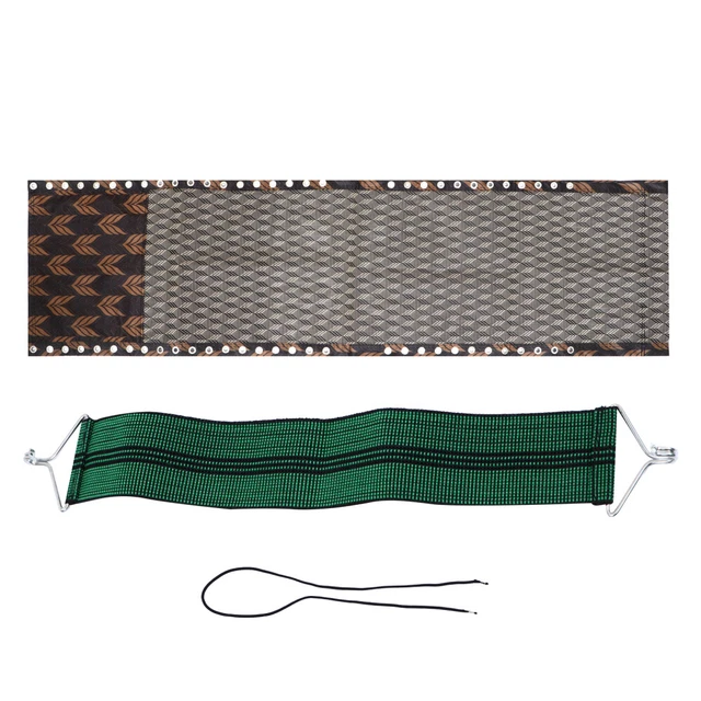 NICENEEDED Tissu De Remplacement Chaise Plage 45 Pouces 115x43cm - Toile Oxford Pour Chaise Patio Extérieure Pliante Vert Foncé