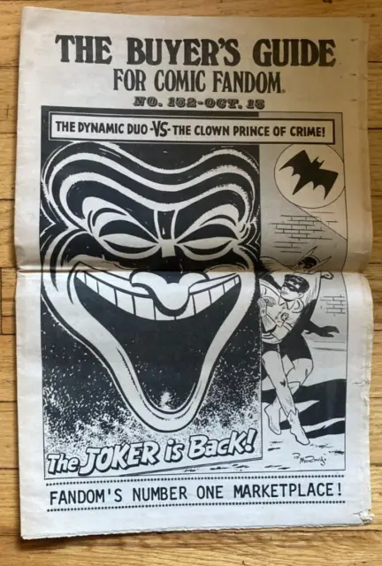 1976 Fanzine BUYER'S GUIDE FOR COMICS FANDOM #152 - Batman & Joker Cover Art