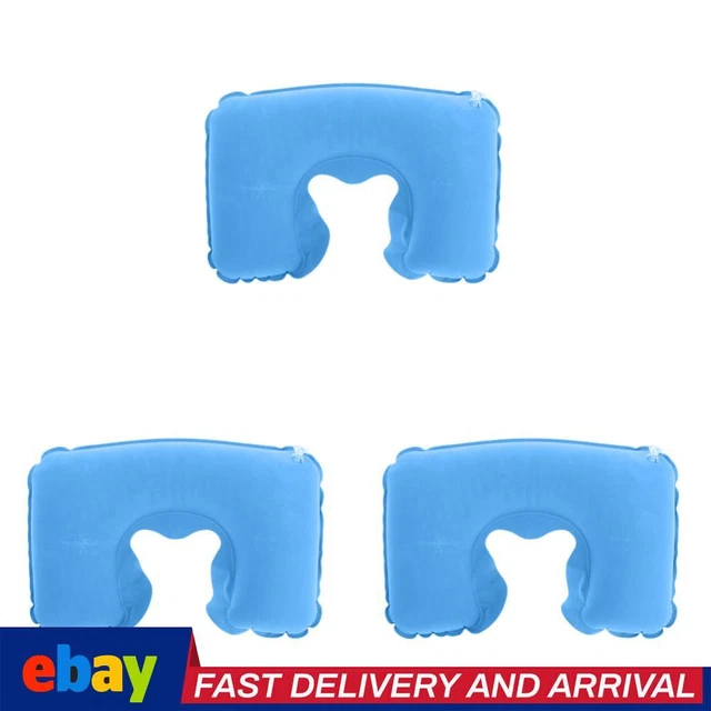 PVC U-SHAPED INFLATABLE Air Pillows Portable Break Neck Pillow (Sky ...